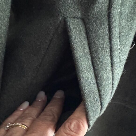 Banana Republic Olive Green Peplum Jacket by Mario Bellucci XL - Picture 9 of 11